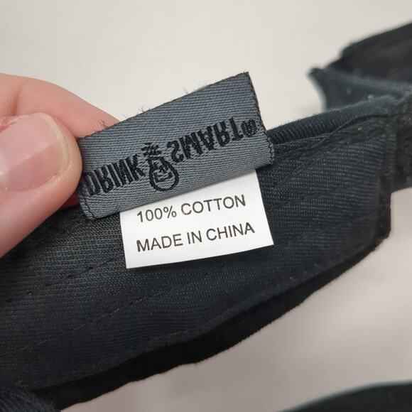 Jim Beam Black Strapback Visor Hat Black One Size Adjustable Outdoor - Picture 10 of 10